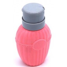 Помпа баночка дозатор пластиковая для жидкостей фигурная 200 мл розовая